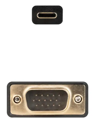 Nanocable Cable Conversor USB-C M a VGA M, 1.8 m, Negro