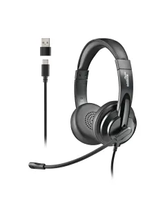 NGS VOX605 USB-C Auriculares Alámbrico Diadema Llamadas Música USB Tipo C Negro