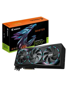 GIGABYTE AORUS GeForce RTX 5070 Ti MASTER 16G Tarjeta Gráfica - 16GB GDDR7, 256 bits, PCI-E 5.0, 2670 MHz Core Clock, 3 x DP