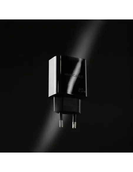 Nanocable Cargador USB-C PD 20W, Negro