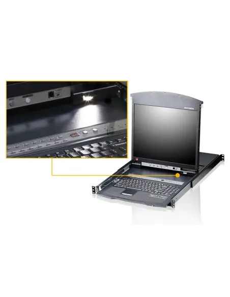ATEN KL1508AM consola de rack 43,2 cm (17") Negro 1U