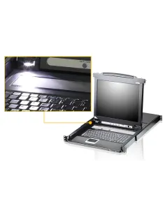 ATEN CL5708N consola de rack 48,3 cm (19") Negro 1U 2