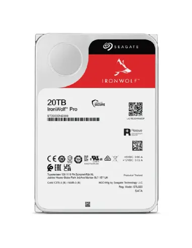Seagate IronWolf Pro ST20000NT001 disco duro interno 20 TB 7200 RPM 256 MB 3.5"