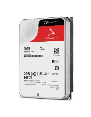 Seagate IronWolf Pro ST20000NT001 disco duro interno 20 TB 7200 RPM 256 MB 3.5"