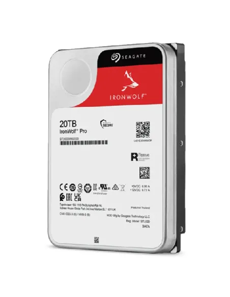Seagate IronWolf Pro ST20000NT001 disco duro interno 20 TB 7200 RPM 256 MB 3.5"