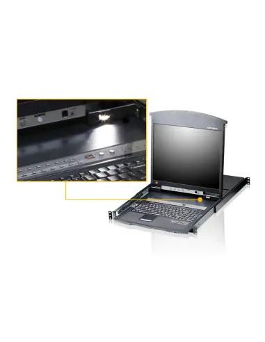 ATEN KL1516AM consola de rack 43,2 cm (17") 1280 x 1024 Pixeles Metal Negro 1U