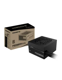 GIGABYTE P550SS Fuente de Alimentación - PCIe 5.0, 80 PLUS Silver, Ventilador de 120 mm, Compatible con ATX 3.0, Enchufe EU