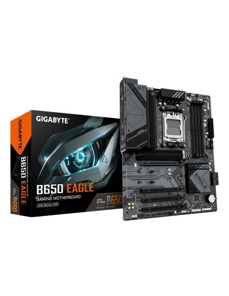 GIGABYTE B650 EAGLE Placa base - AMD Ryzen serie 9000, VRM de 12+2+2 fases, hasta 7600 MHz DDR5 (OC), 1xPCIe 5.0 + 2xPCIe 4.0