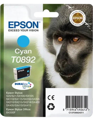 Epson Monkey Cartucho T0892 cian