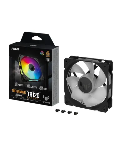 ASUS TUF Gaming TR120 ARGB Reverse Fan - Single Pack Carcasa del ordenador Ventilador 12 cm Negro