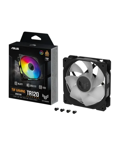 ASUS TUF Gaming TR120 ARGB Reverse Fan - Single Pack Carcasa del ordenador Ventilador 12 cm Negro