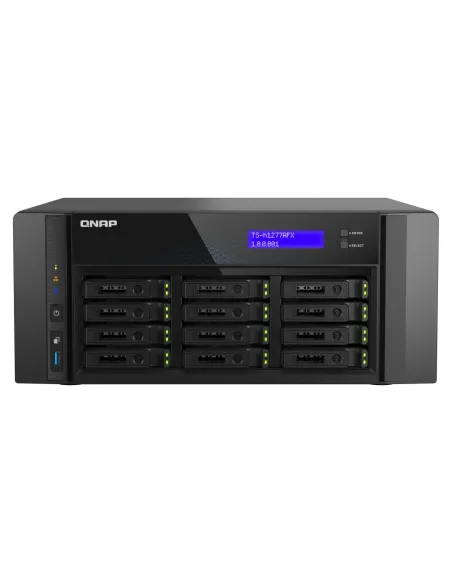 QNAP TS-H1277AFX-R7-32G servidor de almacenamiento NAS Torre AMD Ryzen™ 7 32 GB DDR5 0 TB QuTS hero Negro