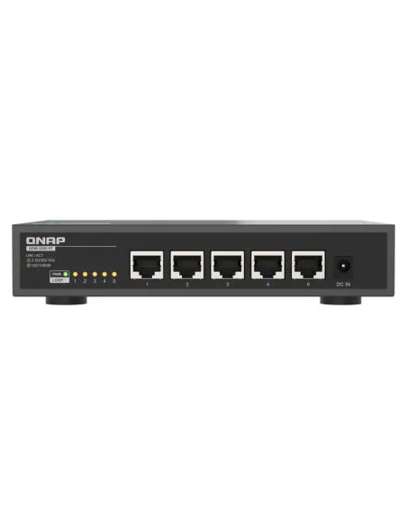 QNAP QSW-3205-5T switch No administrado 10G Ethernet (100 1000 10000) Escritorio Negro