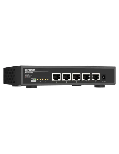 QNAP QSW-3205-5T switch No administrado 10G Ethernet (100 1000 10000) Escritorio Negro