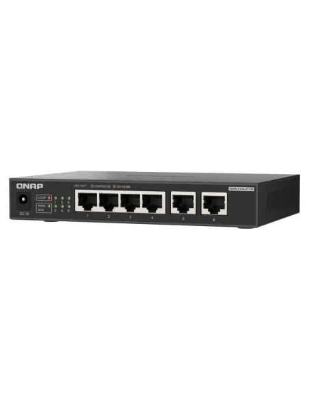 QNAP QSW-2104-2T-R2 switch No administrado 10G Ethernet (100 1000 10000) Escritorio Negro