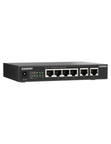 QNAP QSW-2104-2T-R2 switch No administrado 10G Ethernet (100 1000 10000) Escritorio Negro