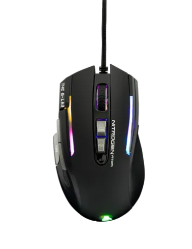 G-LAB ILLUMINATED GAMING MOUSE - 4800 DPI - SOFTWARE - BLACK  (KULT-NITROGEN-ATOM)