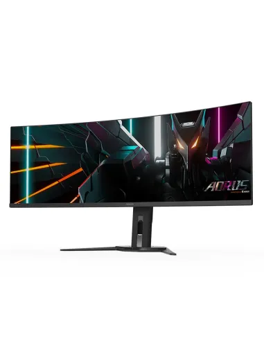 GIGABYTE Monitor de juegos curvo CO49DQ OLED - 5120x1440 (DQHD), 1800R, 144Hz, 0.03ms, KVM, FreeSync Premium Pro, HDMI 2.1
