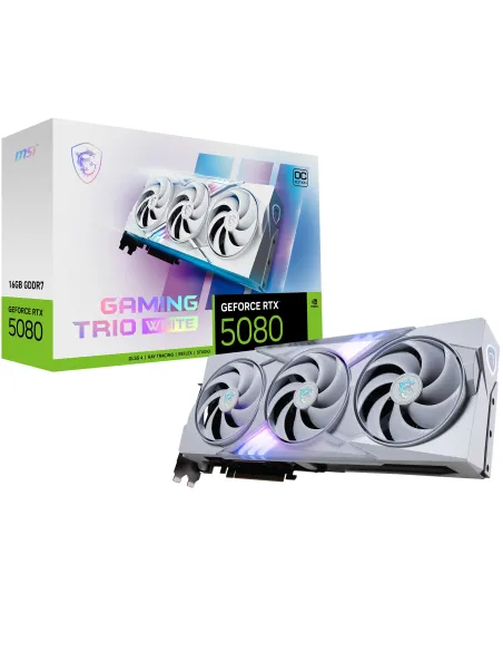 MSI GAMING GEFORCE RTX 5080 16G TRIO OC WHITE tarjeta gráfica NVIDIA 16 GB GDDR7