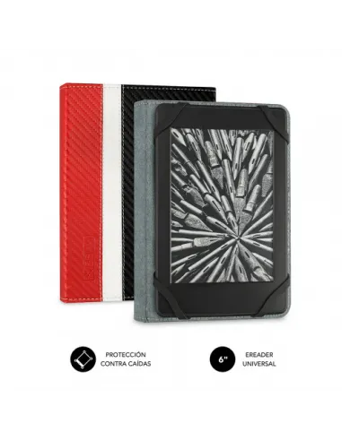 SUBBLIM Funda Libro Electrónico Clever Ebook Case 6" Red