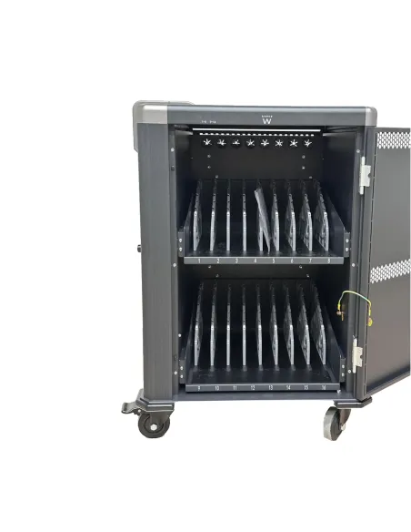 Ewent EW1703 carrito y armario de dispositivo portátil Carro de gestión y carga para dispositivos portátiles Negro, Gris