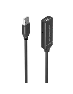 AISENS Cable USB 2.0 Prolongador con Amplificador, Tipo A M-A H, Negro, 5.0m