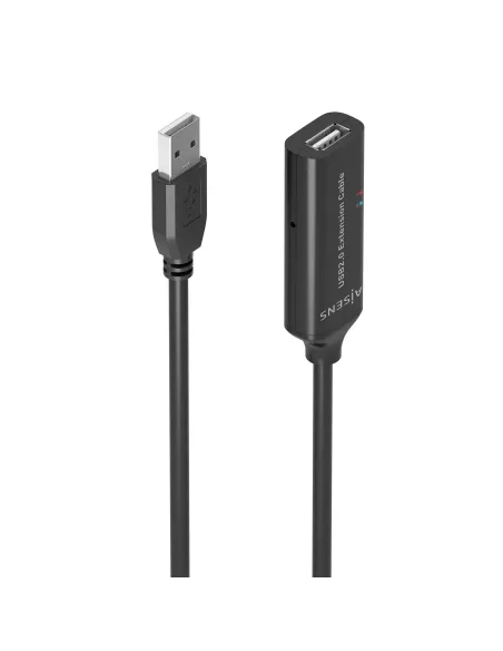 AISENS Cable USB 2.0 Prolongador con Amplificador, Tipo A M-A H, Negro, 5.0m