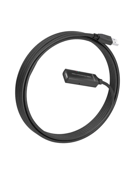 AISENS Cable USB 2.0 Prolongador con Amplificador, Tipo A M-A H, Negro, 5.0m