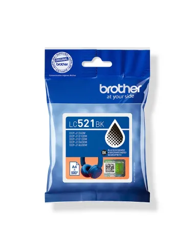Brother LC521BK cartucho de tinta 1 pieza(s) Original Negro