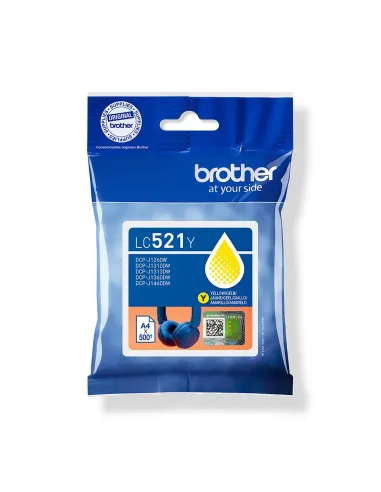 Brother LC521Y cartucho de tinta 1 pieza(s) Original Amarillo