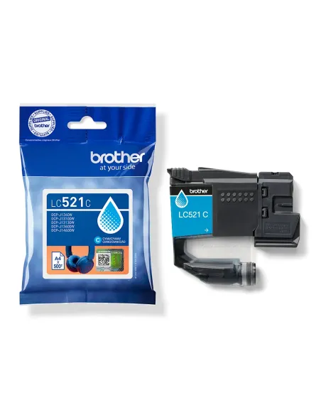 Brother LC521C cartucho de tinta 1 pieza(s) Original Cian