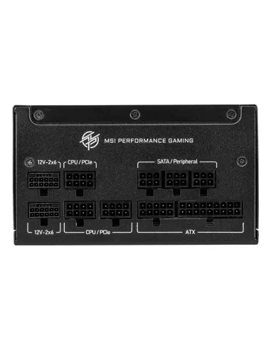 MSI MPG A1250GS PCIE5 unidad de fuente de alimentación 1250 W 20+4 pin ATX ATX Negro