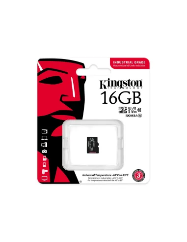 Kingston Technology Industrial 16 GB MicroSDHC UHS-I Clase 10