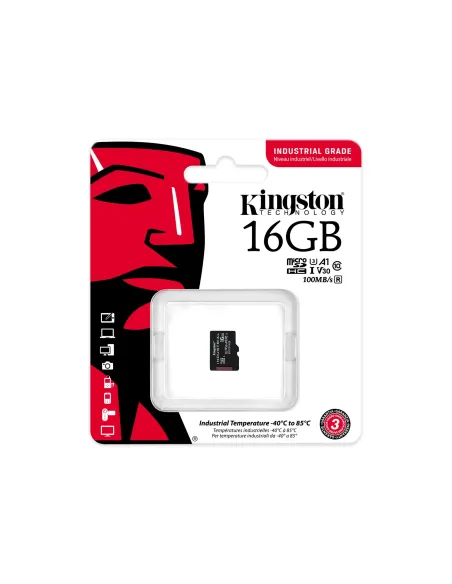 Kingston Technology Industrial 16 GB MicroSDHC UHS-I Clase 10