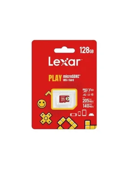 LEXAR 128GB PLAY MICROSDXC™ UHS-I CARDS, UP TO 205MB/S READ, 140MB/S WRITE, C10 A2 V30 U3