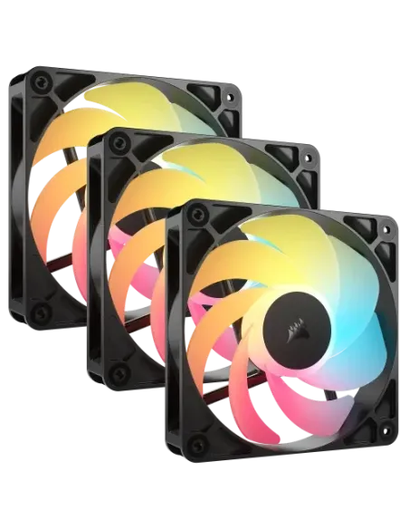 Corsair RS120-R ARGB Carcasa del ordenador Ventilador 12 cm Negro 3 pieza(s)