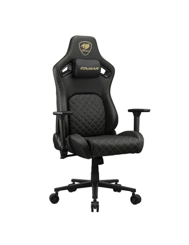 COUGAR Gaming CGR-DFL-GLB Silla para videojuegos de PC Asiento acolchado tapizado Negro, Oro