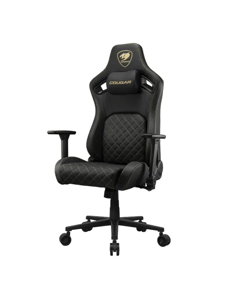 COUGAR Gaming CGR-DFL-GLB Silla para videojuegos de PC Asiento acolchado tapizado Negro, Oro