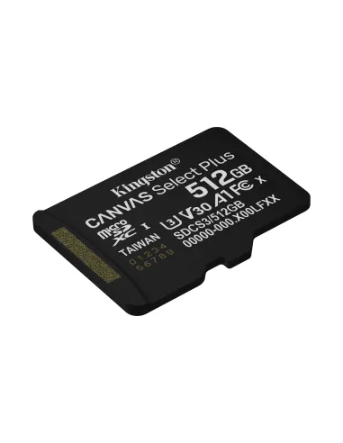 Kingston Technology 512GB microSDXC Canvas Select Plus Gen3 150MB s A1 (Incluye adaptador de SD)