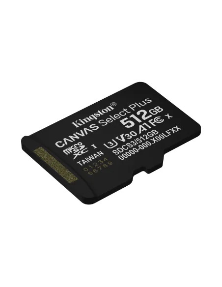 Kingston Technology 512GB microSDXC Canvas Select Plus Gen3 150MB s A1 (Incluye adaptador de SD)