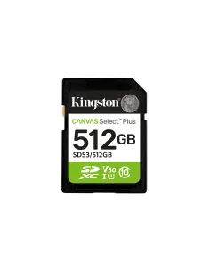 Kingston Technology 512 GB SDXC Canvas Select Plus Gen3 150 MB s C10 UHS-I U3 V30