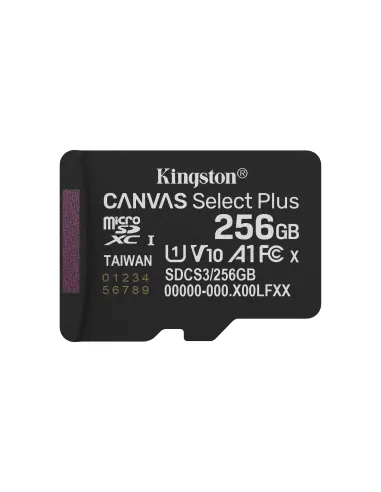Kingston Technology 256GB microSDXC Canvas Select Plus Gen3 150MB s A1 (Incluye adaptador de SD)