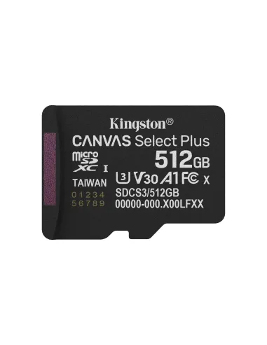 Kingston Technology 512GB micSDXC Canvas Select Plus Gen3 150R A1 (Adaptador de SD no incluido)