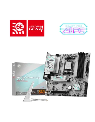 MSI B840M GAMING PLUS WIFI6E placa base AMD B840 Zócalo AM5 micro ATX