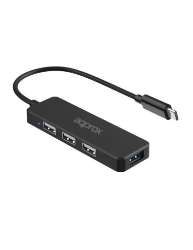 APPROX Hub USB Tipo-C 3USB 2.0 + 1Puerto USB 3.0