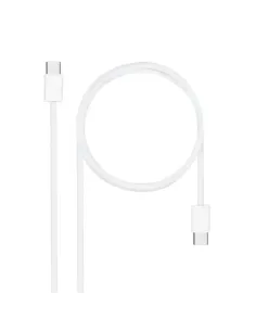 Nanocable Cable USB-C 2.0 60W 3A, USB-C/M-USB-C/M, Blanco, 1 m
