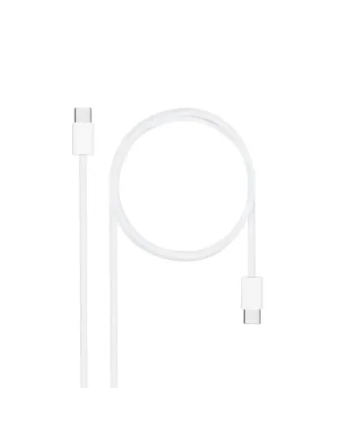 Nanocable Cable USB-C 2.0 60W 3A, USB-C/M-USB-C/M, Blanco, 2 m