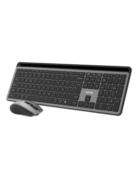 NGS ECLIPSE teclado Ratón incluido Hogar   Oficina RF Wireless + Bluetooth QWERTY Inglés Gris