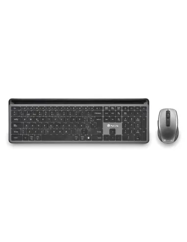 NGS ECLIPSE teclado Ratón incluido Hogar   Oficina RF Wireless + Bluetooth QWERTY Inglés Gris