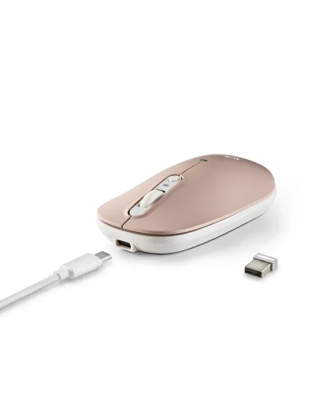 NGS SHELL RB ratón Oficina Ambidextro RF Wireless + Bluetooth Óptico 1600 DPI